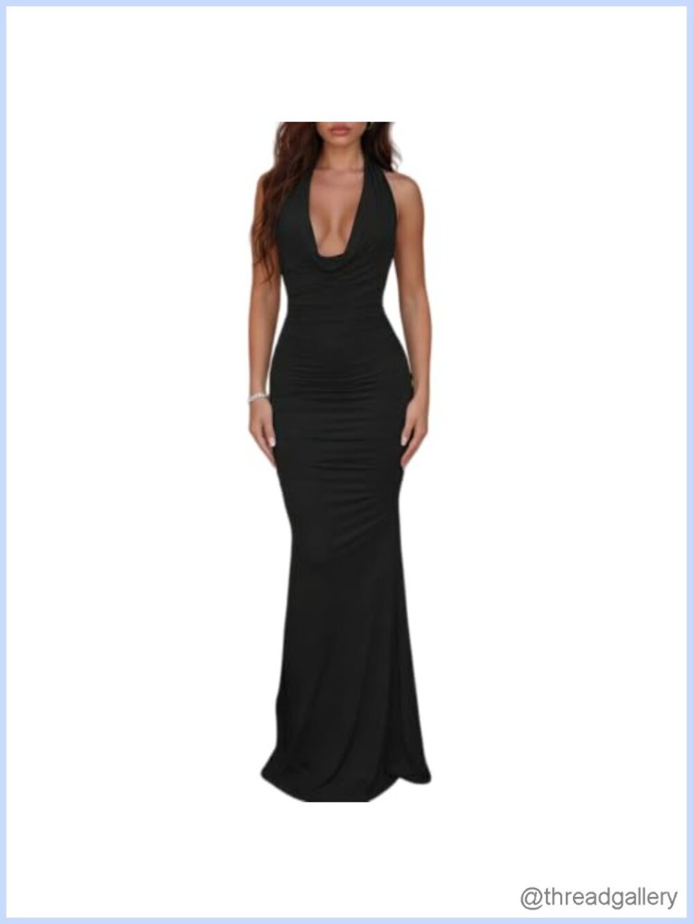 Sleeveless V-Neck Backless Maxi Bodycon Dress Formal Evening Party